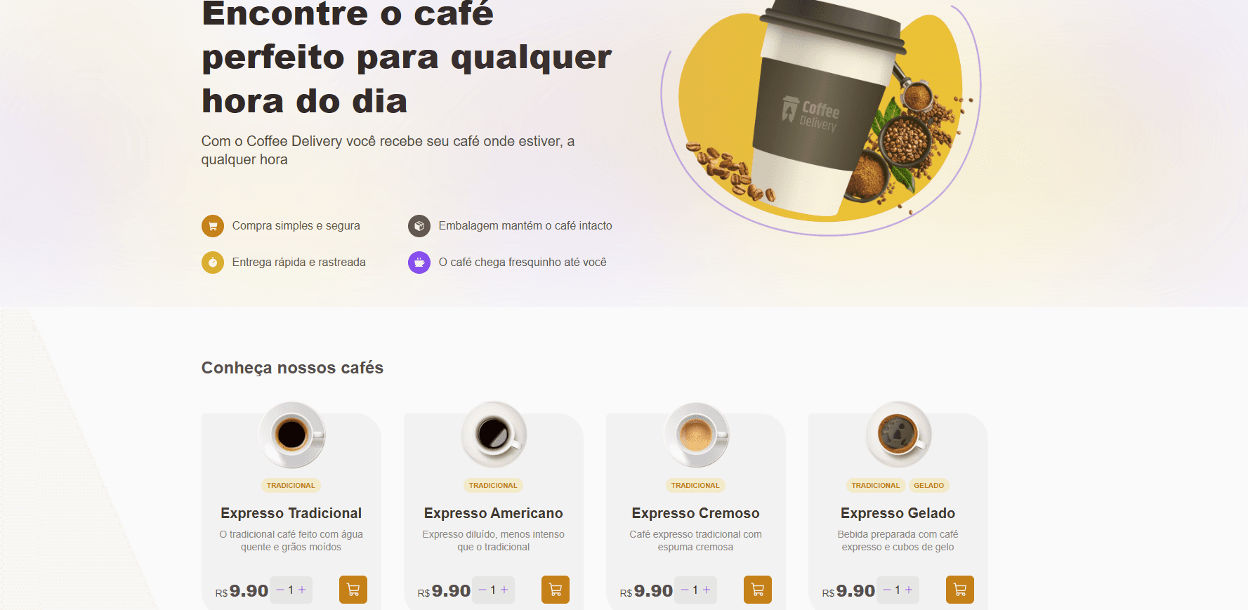 Screenshot do projeto Coffee Delivery Web